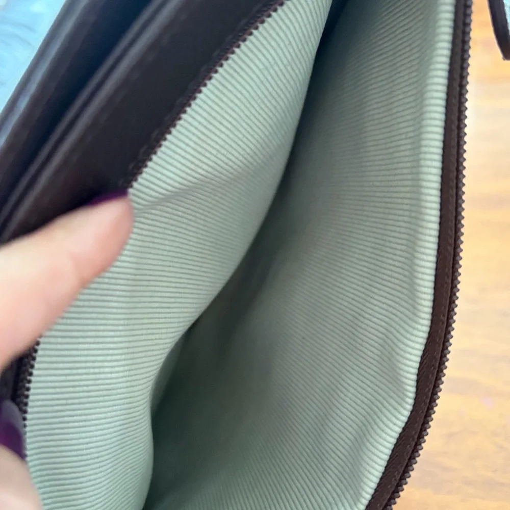 RADLEY LONDON Brown Pebbled Leather Crossbody Messenger Bag